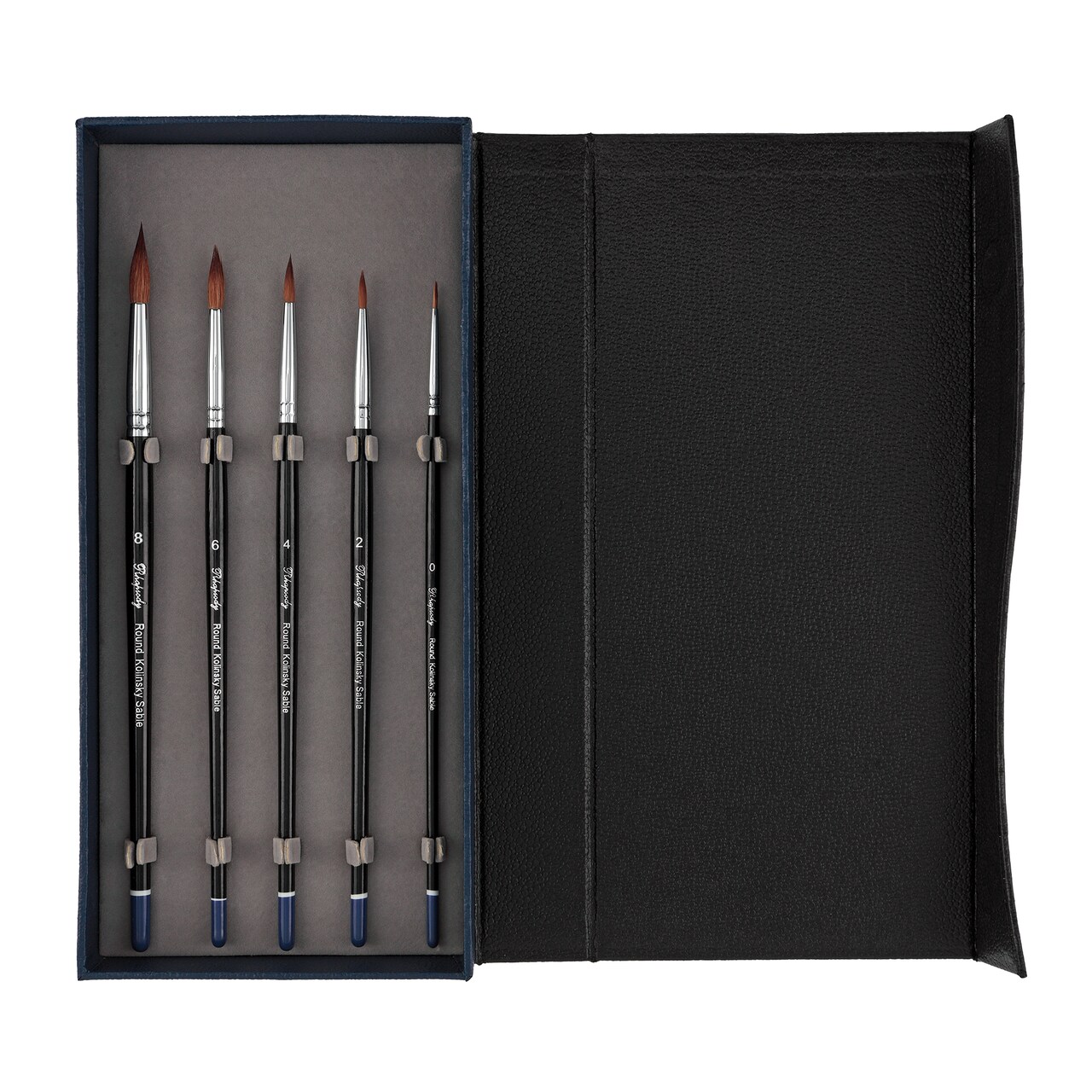 Creative Mark Rhapsody Kolinsky Sable Brushes for Professional Watercolorists - Round Excellent Spring, Full Belly, Split-Proof Points, Chrome Ferrules, Short Handle, English Sizing